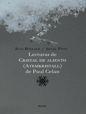 cover image of Lecturas de Cristal de aliento (Atemkristall) de Paul Celan